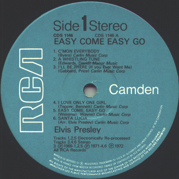 Elvis Presley - Easy Come, Easy Go (LP) - Discogs image 3