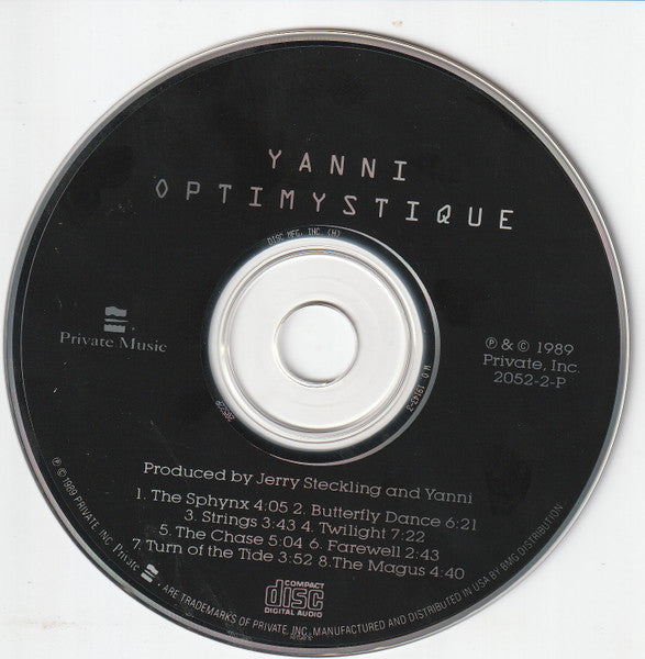 Yanni (2) - Optimystique (CD) - Discogs image 3