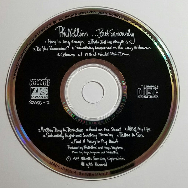 Phil Collins - ...But Seriously (CD) - Discogs image 3