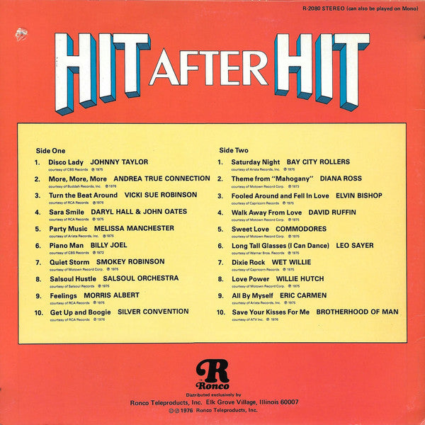 Various - Hit After Hit (LP) - Discogs image 2