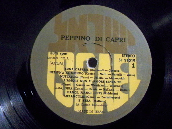 Peppino Di Capri - Peppino's 16 Greatest Hits (LP) - Discogs image 2