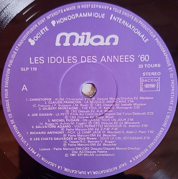 Various - Les Idoles Des Années 60 (LP) - Discogs image 3