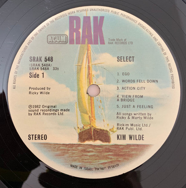 Kim Wilde - Select (LP) - Discogs image 3