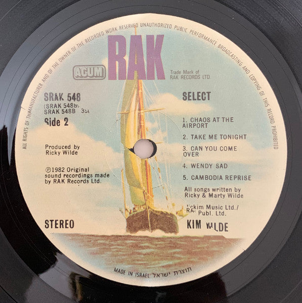 Kim Wilde - Select (LP) - Discogs image 4