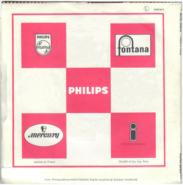 Michel Sardou - J'habite En France (7") - Discogs image 2
