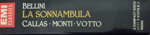 Vincenzo Bellini - Maria Callas, Nicola Monti, Nicola Zaccaria, Eugenia Ratti, Fiorenza Cossotto, Orchestra Del Teatro Alla Scala E Orchestra Del Teatro Alla Scala, Antonino Votto - La Sonnambula (2xCD) - Discogs image 3
