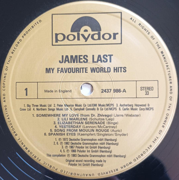 James Last - My Favourite World Hits (LP) - Discogs image 3
