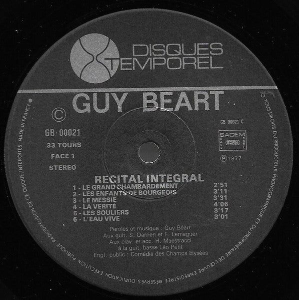 Guy Béart - Récital Intégral (3xLP) - Discogs image 5