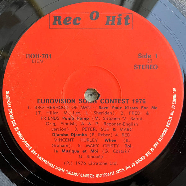 Various - Eurovision 76 (LP) - Discogs image 3
