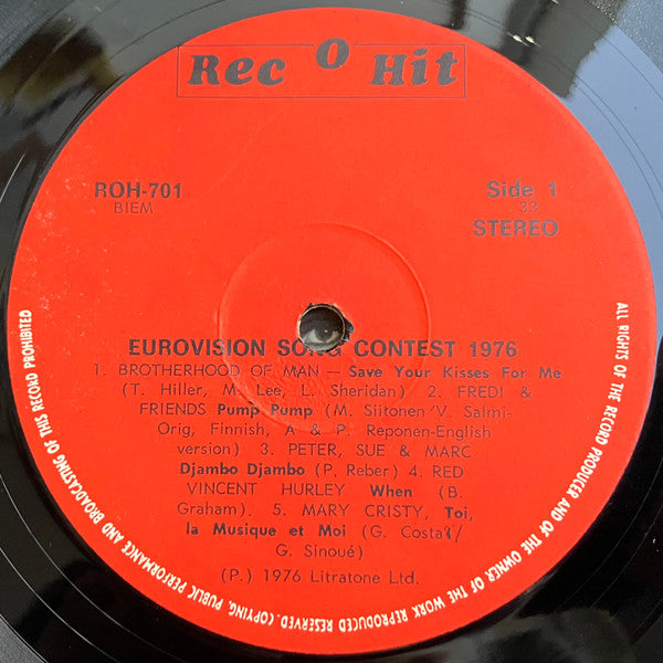 Various - Eurovision 76 (LP) - Discogs image 4