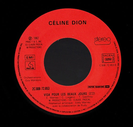 Céline Dion - D'amour Ou D'amitié (7") - Discogs image 4