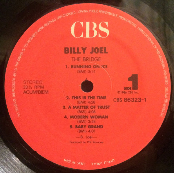 Billy Joel - The Bridge (LP) - Discogs image 3