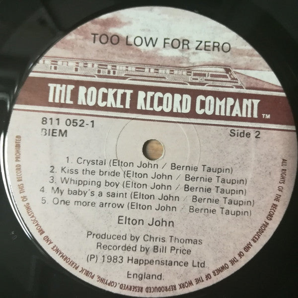 Elton John - Too Low For Zero (LP) - Discogs image 4