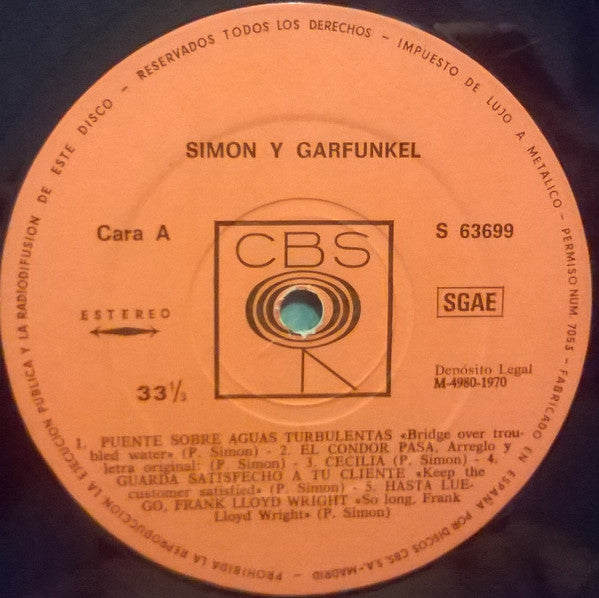 Simon & Garfunkel - Puente Sobre Aguas Turbulentas (LP) - Discogs image 3