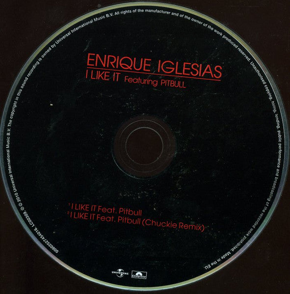 Enrique Iglesias Featuring Pitbull - I Like It (CD) - Discogs image 3