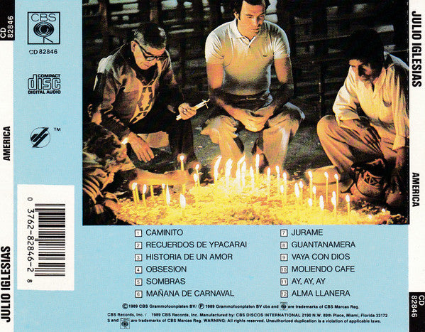 Julio Iglesias - America (CD) - Discogs image 5
