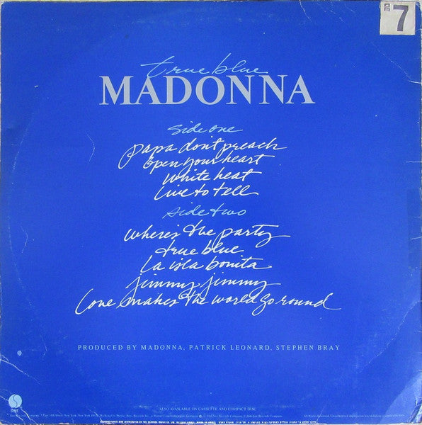 Madonna - True Blue (LP) - Discogs image 2