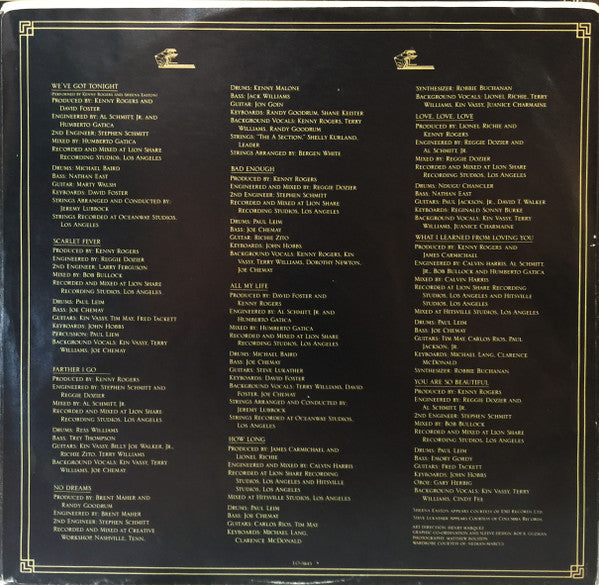 Kenny Rogers - We've Got Tonight (LP) - Discogs image 3