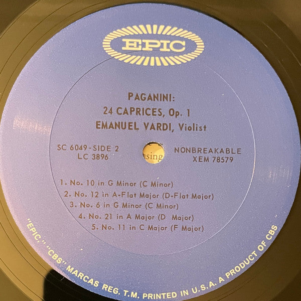 Niccolò Paganini, Emanuel Vardi - The 24 Caprices (2xLP) - Discogs image 5