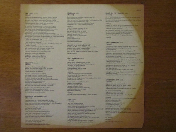 David Bowie - The Rise And Fall Of Ziggy Stardust And The Spiders From Mars (LP) - Discogs image 5