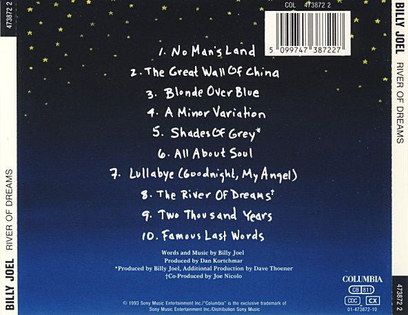 Billy Joel - River Of Dreams (CD) - Discogs image 2