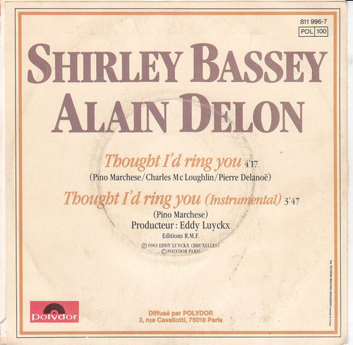 Alain Delon & Shirley Bassey - Thought I'd Ring You (7") - Discogs image 2