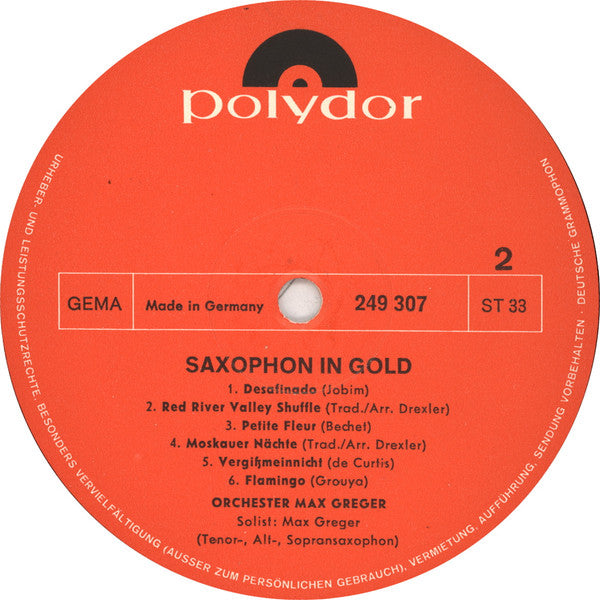 Max Greger Und Sein Orchester - Sax In Gold (LP) - Discogs image 4