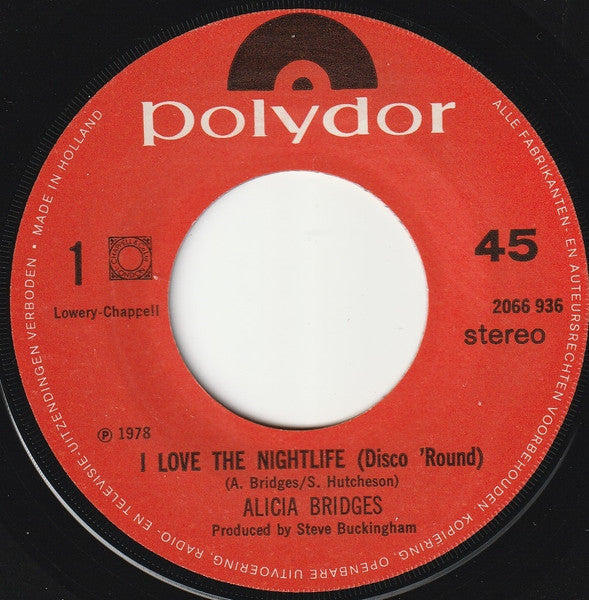 Alicia Bridges - I Love The Nightlife (Disco Round) (7") - Discogs image 3