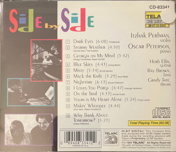 Itzhak Perlman, Oscar Peterson - Side By Side (CD) - Discogs image 4