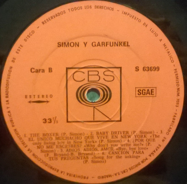 Simon & Garfunkel - Puente Sobre Aguas Turbulentas (LP) - Discogs image 4