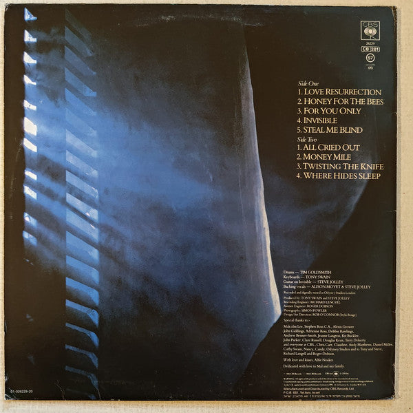 Alison Moyet - Alf (LP) - Discogs image 2