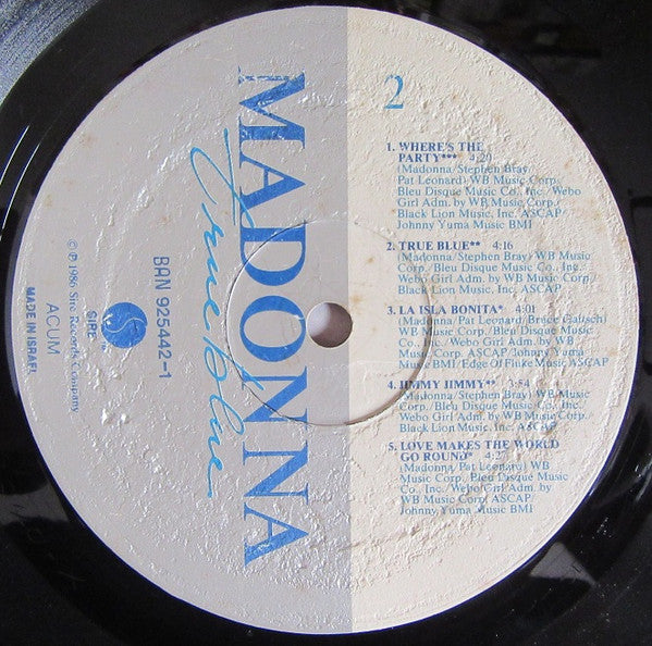 Madonna - True Blue (LP) - Discogs image 4