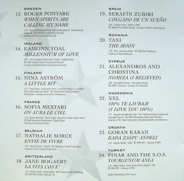 Various - Eurovision Song Contest Stockholm 2000 (CD) - Discogs image 6