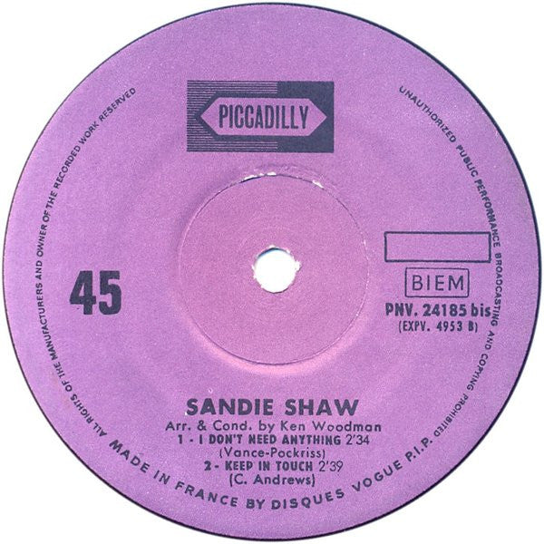 Sandie Shaw - Puppet On A String (7") - Discogs image 4