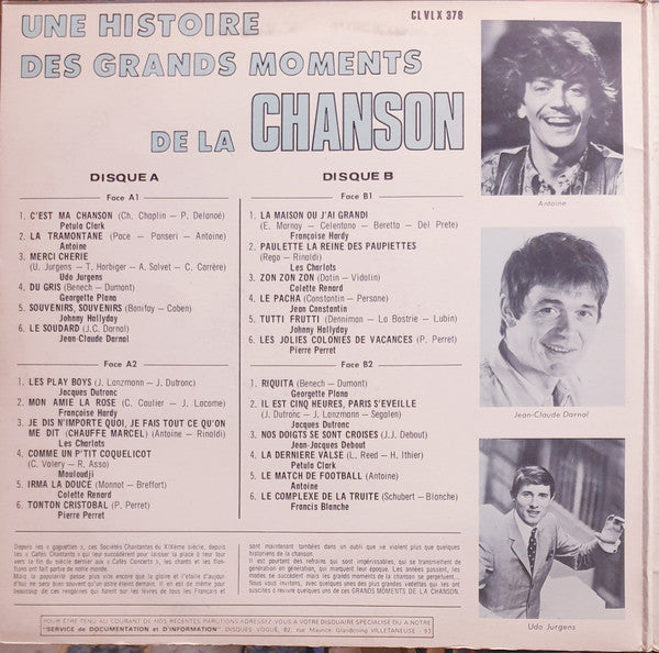 Various - Une Histoire Des Grands Moments De La Chanson (2xLP) - Discogs image 3