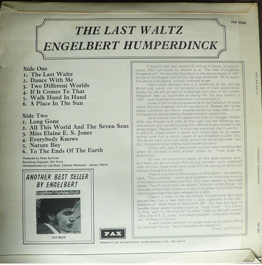 Engelbert Humperdinck - The Last Waltz (LP) - Discogs image 2