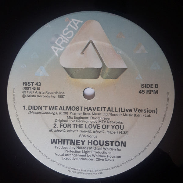 Whitney Houston - So Emotional (Extended Remix) (12") - Discogs image 4
