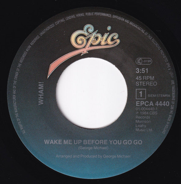 Wham! - Wake Me Up Before You Go-Go (7") - Discogs image 3