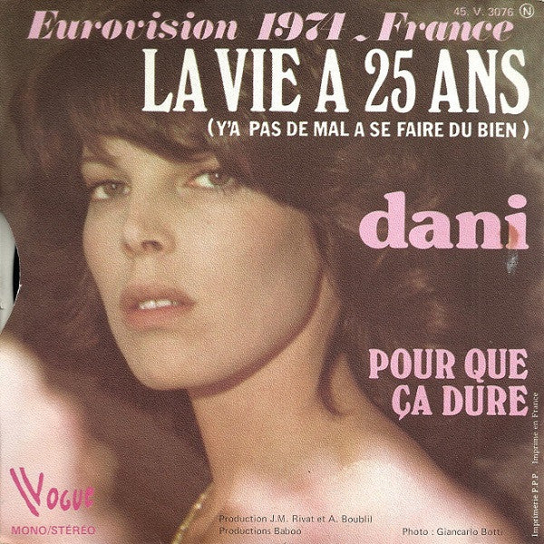 Dani - La Vie A 25 Ans (Y'a Pas De Mal A Se Faire Du Bien) (7") - Discogs image 2