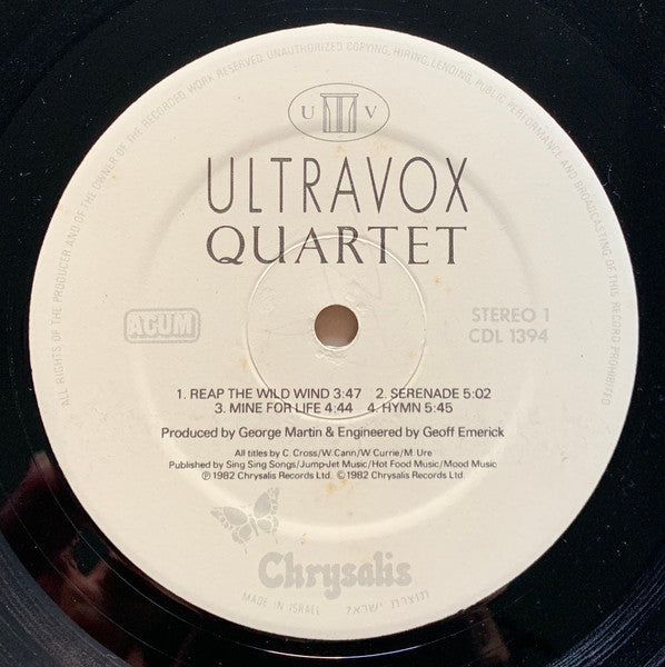 Ultravox - Quartet (LP) - Discogs image 3