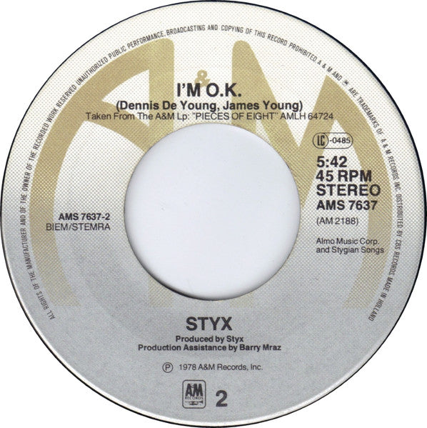 Styx - Babe (7") - Discogs image 4