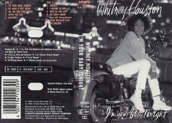 Whitney Houston - I'm Your Baby Tonight (Cassette) - Discogs image 2
