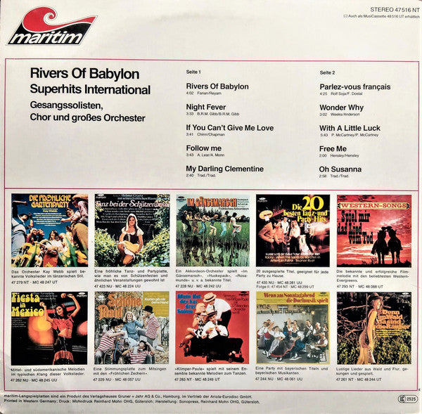 Unknown Artist - Rivers Of Babylon - Superhits International (LP) - Discogs image 2