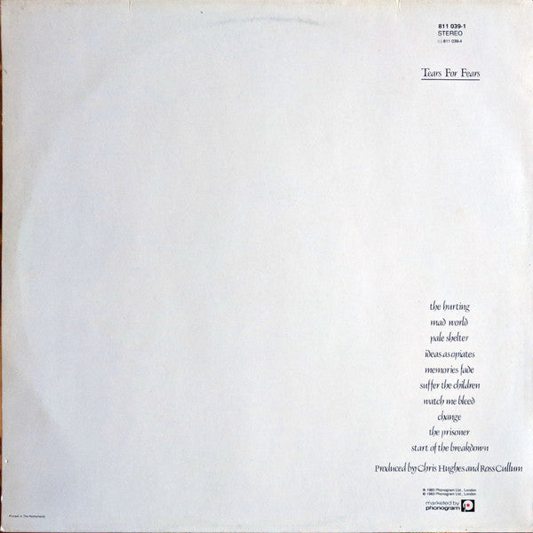 Tears For Fears - The Hurting (LP) - Discogs image 2