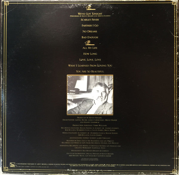 Kenny Rogers - We've Got Tonight (LP) - Discogs image 2