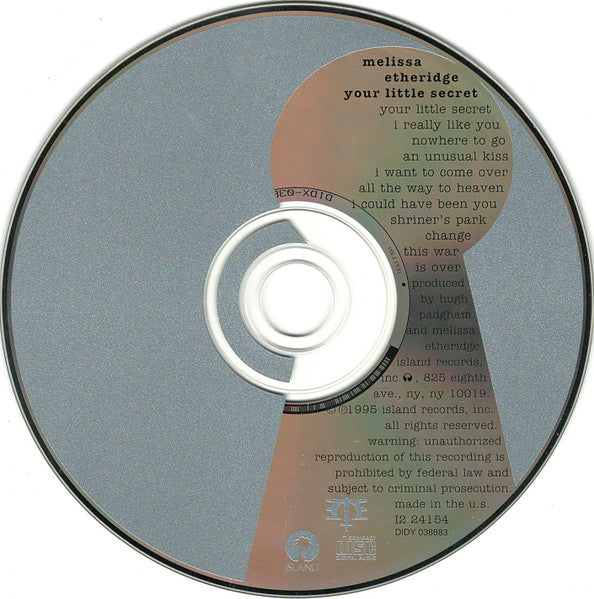 Melissa Etheridge - Your Little Secret (CD) - Discogs image 3