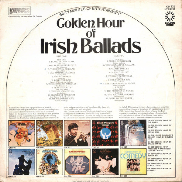 Various - Golden Hour Of Irish Ballads (LP) - Discogs image 2
