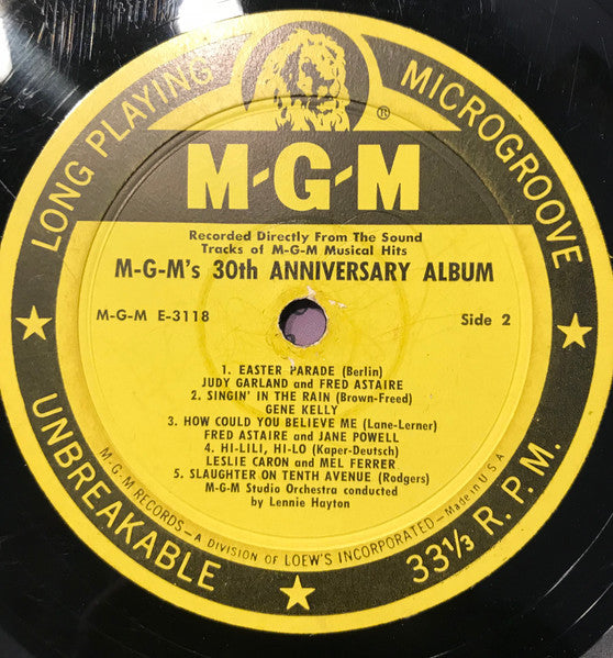 Various - MGM's 30th Anniversary Album (LP) - Discogs image 3