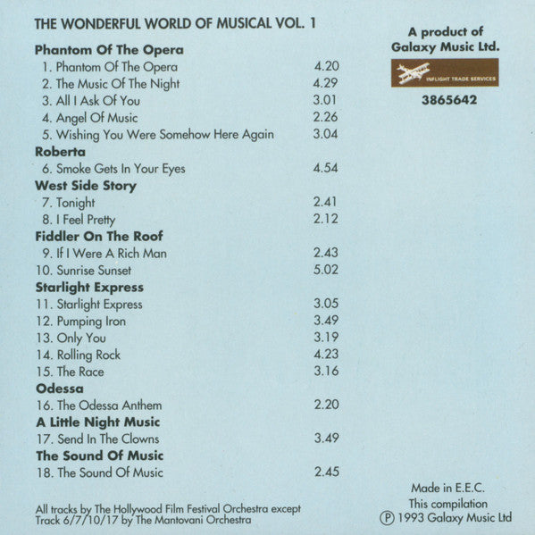 Hollywood Film Festival Orchestra, The, Mantovani And His Orchestra, Louis Armstrong, Hollywood Musical Ensemble, The - The Wonderful World Of Musical (Box Set) - Discogs image 4