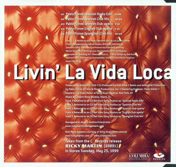 Ricky Martin - Livin' La Vida Loca (CD) - Discogs image 3